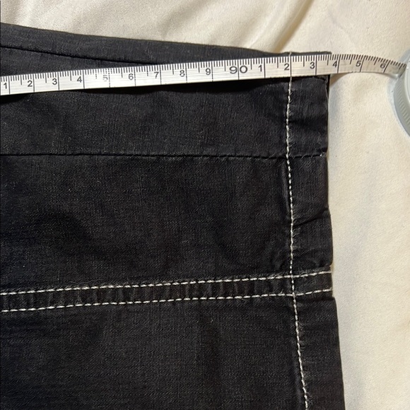 Anthropologie Black Cargo Pants with White Stitching - Picture 8 of 13
